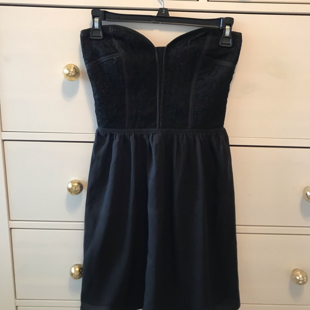 Mini Black Dress with Corset Top